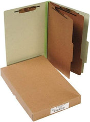 ACCO - 14 x 8 1/2", Legal, Leaf Green, File Folders with Top Tab - Right of Center Tab Cut Location - Best Tool & Supply