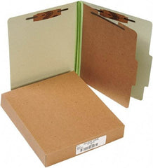 ACCO - 11 x 8 1/2", Letter Size, Leaf Green, File Folders with Top Tab - Right of Center Tab Cut Location - Best Tool & Supply