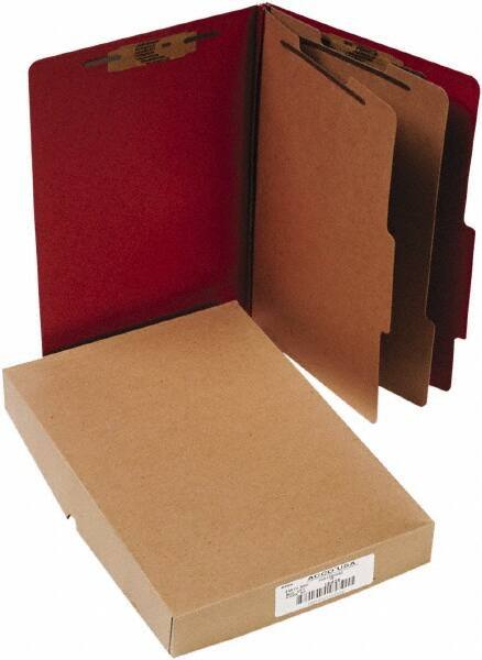 ACCO - 14 x 8 1/2", Legal, Earth Red, File Folders with Top Tab - Right of Center Tab Cut Location - Best Tool & Supply