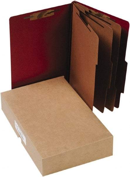 ACCO - 14 x 8 1/2", Legal, Earth Red, File Folders with Top Tab - Right of Center Tab Cut Location - Best Tool & Supply