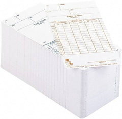 Acroprint Time Recorder - 3-2/5" High x 3-2/5" Wide Weekly/Bi-Weekly/Twice Monthly Time Cards - White, Use with Acroprint Model ATR120 - Best Tool & Supply