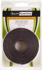 Baum/Gartens - 120" Long x 1/2" Wide x 1/8" Thick Flexible Magnetic Strip - Adhesive Back, Black - Best Tool & Supply