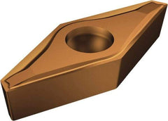 Sandvik Coromant - VCEX2200 F Grade 1125 Carbide Turning Insert - TiAlN/AlCr2O3 Finish, 35° Diamond, 3/8" Inscr Circle, 1/8" Thick, 0mm Corner Radius - Best Tool & Supply