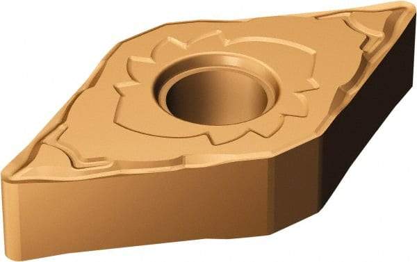 Sandvik Coromant - DNMG441 SF Grade 1125 Carbide Turning Insert - 55° Diamond, 1/2" Inscr Circle, 1/4" Thick, 1/64" Corner Radius - Best Tool & Supply