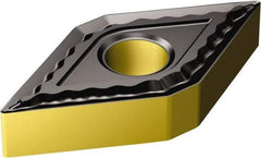 Sandvik Coromant - DNMG433 QM Grade 4315 Carbide Turning Insert - TiCN/AI2O3/TiN Finish, 55° Diamond, 1/2" Inscr Circle, 3/16" Thick, 3/64" Corner Radius - Best Tool & Supply