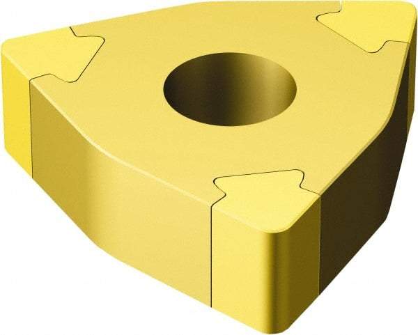 Sandvik Coromant - WNGA433 Grade 7015 CBN Turning Insert - TiN Finish, 80° Trigon, 1/2" Inscr Circle, 3/16" Thick, 3/64" Corner Radius - Best Tool & Supply