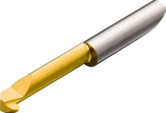 Sandvik Coromant - 2.45mm Groove Width, 5.2mm Min Hole Diam, 20mm Max Hole Depth, Turning Grooving Tool - 20mm Projection, 41.25mm OAL, 0.2mm Radius, Solid Carbide, TiAlN/TiN Finish - Exact Industrial Supply