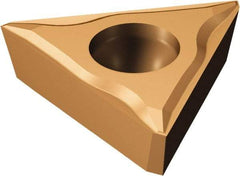 Sandvik Coromant - TCEX1.21.200 F Grade 1125 Carbide Turning Insert - TiAlN/AlCr2O3 Finish, 60° Triangle, 5/32" Inscr Circle, 5/64" Thick, 0.02mm Corner Radius - Best Tool & Supply