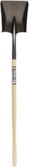 SEYMOUR-MIDWEST - 11-1/2" High x 8-3/4" Wide Square Steel Shovel - 42" Long Wood Straight Handle, Rolled - Best Tool & Supply