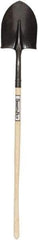 SEYMOUR-MIDWEST - 12" High x 8-3/4" Wide Round Steel Shovel - 42" Long Wood Straight Handle, Rolled - Best Tool & Supply