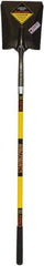 SEYMOUR-MIDWEST - 11-1/2" High x 9" Wide Square Steel Shovel - 48" Long Fiberglass Straight Handle, Front Turned - Best Tool & Supply