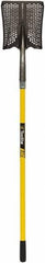 SEYMOUR-MIDWEST - 11-1/2" High x 9" Wide Square Steel Shovel - 48" Long Fiberglass Straight Handle, Front Turned - Best Tool & Supply