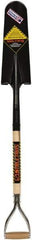 SEYMOUR-MIDWEST - 16" High x 5-3/4" Wide Round Steel Spade - 30" Long Wood D-Grip Handle, Front Turned - Best Tool & Supply