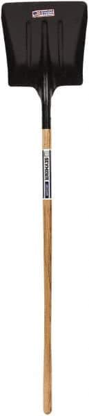 SEYMOUR-MIDWEST - 14-1/2" High x 13-1/2" Wide Square Steel Scoop - 54" Long Wood Straight Handle, No Step - Best Tool & Supply