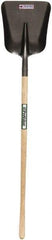 SEYMOUR-MIDWEST - 14" High x 11" Wide Square Steel Scoop - 44" Long Wood Straight Handle, No Step - Best Tool & Supply