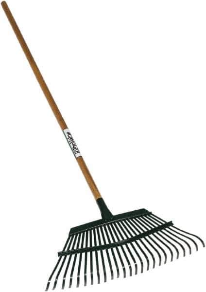 SEYMOUR-MIDWEST - Shrub Rake with 48" Straight Vinyl Coated Steel Handle - 1/2" Blade Width, 31 Tines, 7" Tine Length - Best Tool & Supply