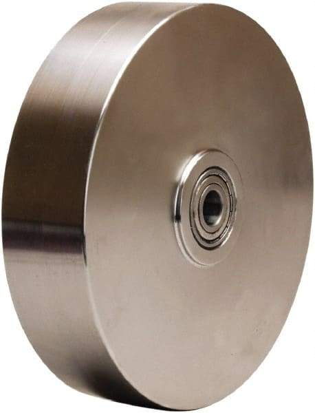 Hamilton - 8 Inch Diameter x 2 Inch Wide, Stainless Steel Caster Wheel - 1,000 Lb. Capacity, 2-1/4 Inch Hub Length, 3/4 Inch Axle Diameter, Delrin Bearing - Best Tool & Supply