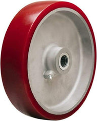 Hamilton - 8 Inch Diameter x 2 Inch Wide, Polyurethane on Aluminum Caster Wheel - 1,550 Lb. Capacity, 2-3/16 Inch Hub Length, 3/4 Inch Axle Diameter, Straight Roller Bearing - Best Tool & Supply