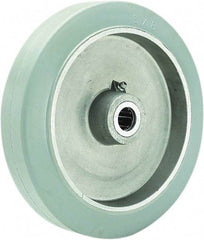 Hamilton - 8 Inch Diameter x 2 Inch Wide, Rubber on Aluminum Caster Wheel - 500 Lb. Capacity, 2-1/4 Inch Hub Length, 5/8 Inch Axle Diameter, Straight Roller Bearing - Best Tool & Supply