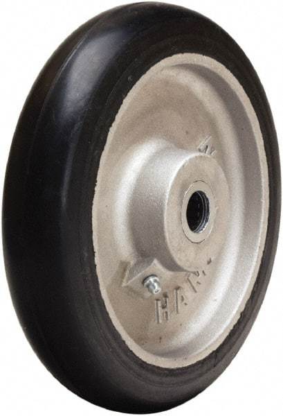 Hamilton - 8 Inch Diameter x 1-5/8 Inch Wide, Rubber on Aluminum Caster Wheel - 350 Lb. Capacity, 2-1/4 Inch Hub Length, 3/4 Inch Axle Diameter, Straight Roller Bearing - Best Tool & Supply