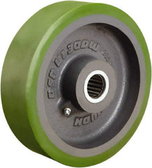 Hamilton - 7 Inch Diameter x 2 Inch Wide, Polyurethane on Cast Iron Caster Wheel - 1,400 Lb. Capacity, 2-1/4 Inch Hub Length, 3/4 Inch Axle Diameter, Straight Roller Bearing - Best Tool & Supply