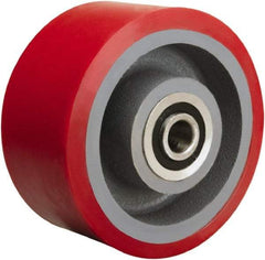 Hamilton - 6 Inch Diameter x 3 Inch Wide, Polyurethane on Cast Iron Caster Wheel - 2,600 Lb. Capacity, 3-1/4 Inch Hub Length, 1 Inch Axle Diameter, Tapered Roller Bearing - Best Tool & Supply