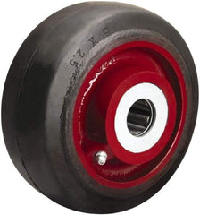 Hamilton - 6 Inch Diameter x 2-1/2 Inch Wide, Rubber on Cast Iron Caster Wheel - 540 Lb. Capacity, 3-1/4 Inch Hub Length, 1 Inch Axle Diameter, Straight Roller Bearing - Best Tool & Supply