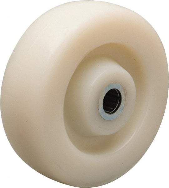 Hamilton - 6 Inch Diameter x 2 Inch Wide, Nylon Caster Wheel - 1,000 Lb. Capacity, 2-3/16 Inch Hub Length, 5/8 Inch Axle Diameter, Straight Roller Bearing - Best Tool & Supply