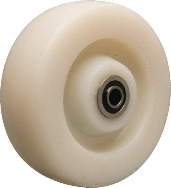 Hamilton - 6 Inch Diameter x 2 Inch Wide, Nylon Caster Wheel - 1,000 Lb. Capacity, 2-3/16 Inch Hub Length, 1/2 Inch Axle Diameter, Stainless Steel Precision Ball Bearing - Best Tool & Supply