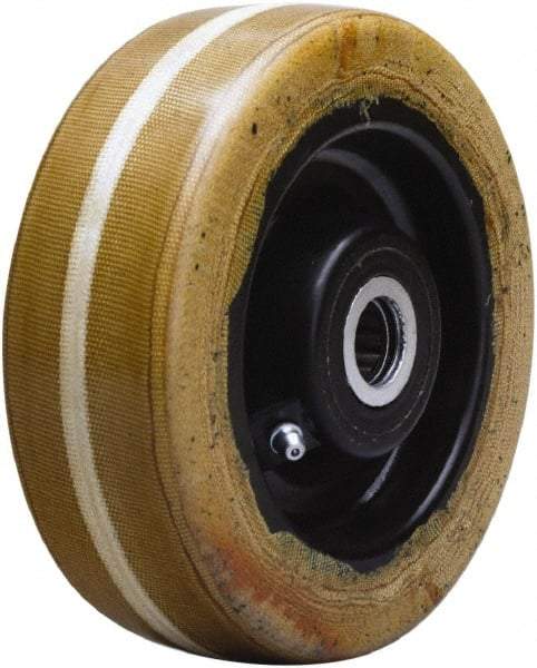 Hamilton - 6 Inch Diameter x 2 Inch Wide, Phenolic Caster Wheel - 1,500 Lb. Capacity, 2-3/16 Inch Hub Length, 5/8 Inch Axle Diameter, Straight Roller Bearing - Best Tool & Supply