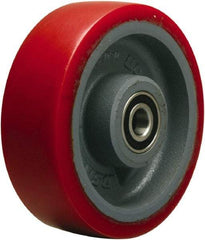 Hamilton - 5 Inch Diameter x 2 Inch Wide, Polyurethane on Cast Iron Caster Wheel - 1,250 Lb. Capacity, 2-1/4 Inch Hub Length, 1/2 Inch Axle Diameter, Precision Ball Bearing - Best Tool & Supply