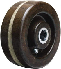 Hamilton - 5 Inch Diameter x 2 Inch Wide, Phenolic Caster Wheel - 750 Lb. Capacity, 2-3/16 Inch Hub Length, 1/2 Inch Axle Diameter, Straight Roller Bearing - Best Tool & Supply