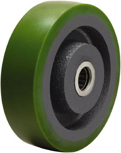 Hamilton - 5 Inch Diameter x 1-1/2 Inch Wide, Polyurethane on Cast Iron Caster Wheel - 700 Lb. Capacity, 1-5/8 Inch Hub Length, 5/8 Inch Axle Diameter, Straight Roller Bearing - Best Tool & Supply