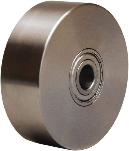 Hamilton - 4 Inch Diameter x 1-3/8 Inch Wide, Stainless Steel Caster Wheel - 600 Lb. Capacity, 1-5/8 Inch Hub Length, 1/2 Inch Axle Diameter, Stainless Steel Precision Ball Bearing - Best Tool & Supply