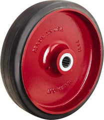 Hamilton - 16 Inch Diameter x 4 Inch Wide, Rubber on Cast Iron Caster Wheel - 1,990 Lb. Capacity, 4-1/4 Inch Hub Length, 2-7/16 Inch Axle Diameter, Plain Bore Bearing - Best Tool & Supply