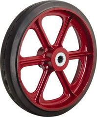 Hamilton - 16 Inch Diameter x 3 Inch Wide, Rubber on Cast Iron Caster Wheel - 1,420 Lb. Capacity, 3-1/4 Inch Hub Length, 1-15/16 Inch Axle Diameter, Plain Bore Bearing - Best Tool & Supply