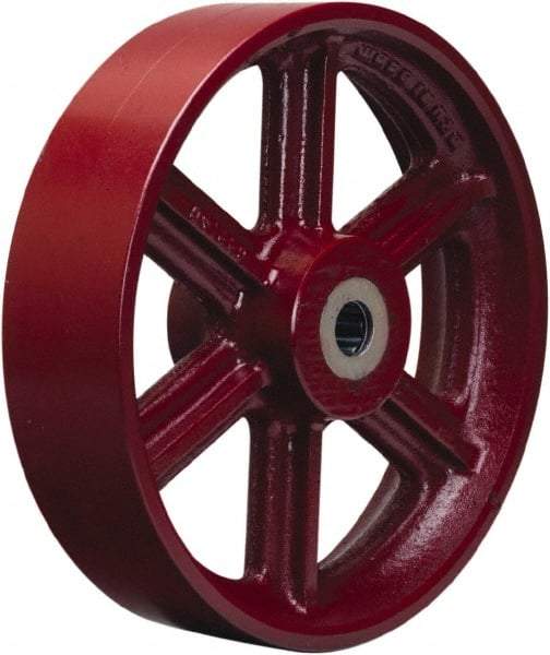 Hamilton - 16 Inch Diameter x 5 Inch Wide, Cast Iron Caster Wheel - 6,500 Lb. Capacity, 5-1/4 Inch Hub Length, 1-1/4 Inch Axle Diameter, Straight Roller Bearing - Best Tool & Supply