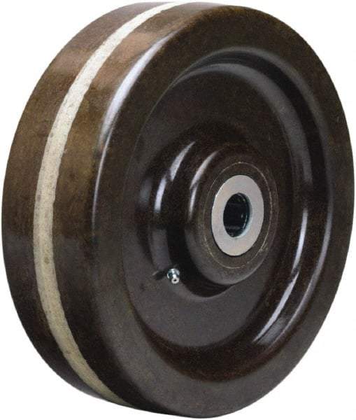 Hamilton - 10 Inch Diameter x 3 Inch Wide, Phenolic Caster Wheel - 2,900 Lb. Capacity, 3-1/4 Inch Hub Length, 1 Inch Axle Diameter, Straight Roller Bearing - Best Tool & Supply