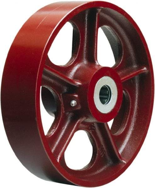 Hamilton - 10 Inch Diameter x 2-1/2 Inch Wide, Cast Iron Caster Wheel - 2,500 Lb. Capacity, 3-1/4 Inch Hub Length, 1-1/4 Inch Axle Diameter, Straight Roller Bearing - Best Tool & Supply