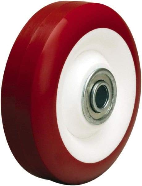 Hamilton - 4 Inch Diameter x 1-3/8 Inch Wide, Polyurethane on Polypropylene Caster Wheel - 400 Lb. Capacity, 1-5/8 Inch Hub Length, 3/8 Inch Axle Diameter, Ball Bearing - Best Tool & Supply