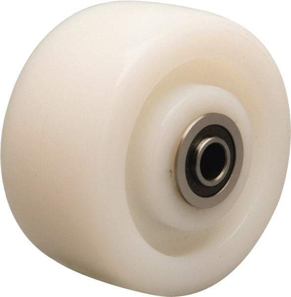 Hamilton - 4 Inch Diameter x 2 Inch Wide, Nylon Caster Wheel - 800 Lb. Capacity, 2-3/16 Inch Hub Length, 1/2 Inch Axle Diameter, Sealed Precision Ball Bearing - Best Tool & Supply