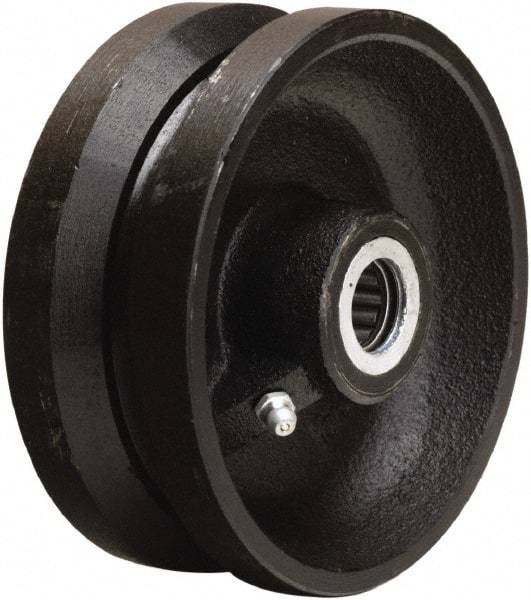 Hamilton - 5 Inch Diameter x 2 Inch Wide, Cast Iron Caster Wheel - 800 Lb. Capacity, 2-3/16 Inch Hub Length, 5/8 Inch Axle Diameter, Straight Roller Bearing - Best Tool & Supply