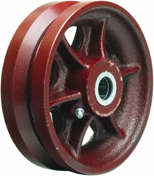 Hamilton - 6 Inch Diameter x 2 Inch Wide, Cast Iron Caster Wheel - 1,000 Lb. Capacity, 2-1/4 Inch Hub Length, 1-7/16 Inch Axle Diameter, Plain Bore Bearing - Best Tool & Supply