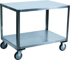 Jamco - 1,200 Lb Capacity, 36" Wide x 24" Long x 34" High Transport Cart - 2 Shelf, Stainless Steel - Best Tool & Supply