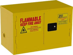 Jamco - 2 Door, Yellow Steel Double Wall Safety Cabinet for Flammable and Combustible Liquids - 22" High x 18" Wide x 34" Deep, Manual Closing Door, 3 Point Key Lock, 11 Gal Capacity - Best Tool & Supply