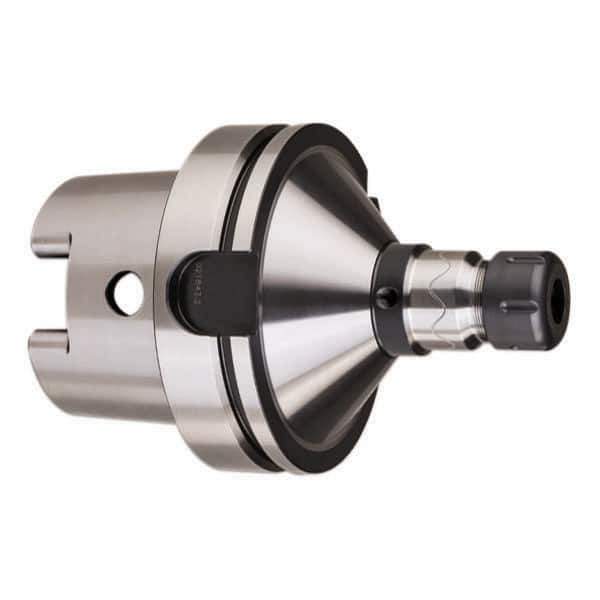 HAIMER - 1/8" to 5/8" Capacity, 4" Projection, HSK125A Hollow Taper, ER25 Collet Chuck - 0.0001" TIR - Exact Industrial Supply