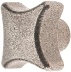 KIPP - 32mm Head Diam, 4 Point Lobed (Palm-Grip) Knob - 1/4-20 Hole, Cast Iron, Gray - Best Tool & Supply