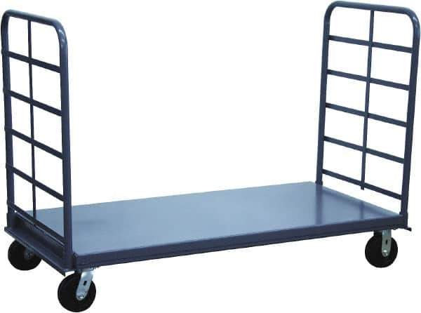 Jamco - 2,000 Lb Capacity Platform Truck - Steel Deck, 60" OAW, 10" Platform Height, Phenolic Casters - Best Tool & Supply