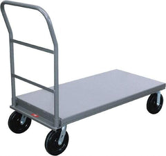 Jamco - 4,000 Lb Capacity Platform Truck - Steel Deck, 72" OAW, 12" Platform Height, Phenolic Casters - Best Tool & Supply