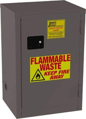 Jamco - 1 Door, 1 Shelf, Yellow Steel Double Wall Safety Cabinet for Flammable and Combustible Liquids - 35" High x 18" Wide x 23" Deep, Manual Closing Door, 3 Point Key Lock, 12 Gal Capacity - Best Tool & Supply